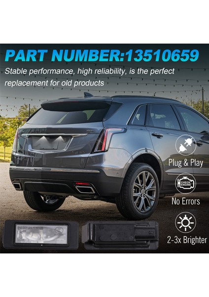 Cadillac Için 2 Adet Araç Plaka Lambası (Yurt Dışından) indirimleri