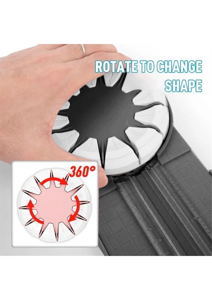 12'si 1 Arada Döner Kağıt Kesici, 12 360° Dönen Kesme Kafası, Kendin Yap Düz Çizgi El Kağıt Kesme Aleti (Yurt Dışından) modelleri