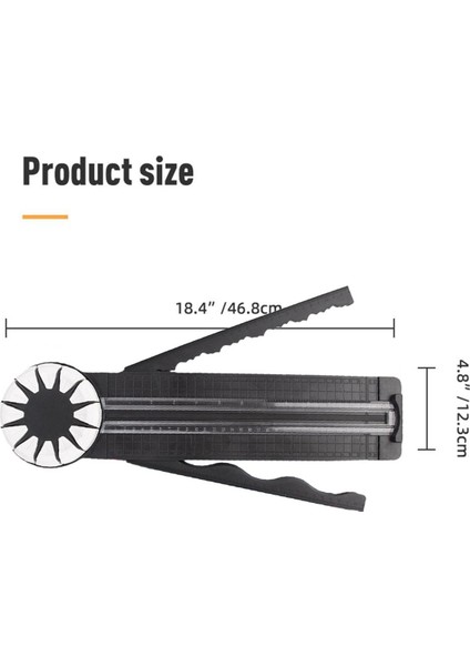 12'si 1 Arada Döner Kağıt Kesici, 12 360° Dönen Kesme Kafası, Kendin Yap Düz Çizgi El Kağıt Kesme Aleti (Yurt Dışından) indirimleri