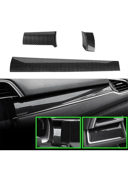 Honda Civic 10. Nesil 2016, 2017, 2018, 2019-2021 Karbon Fiber Görünümlü Araç Iç Panel Paneli Kapağı Döşeme Tasarımı (Yurt Dışından) fiyatları