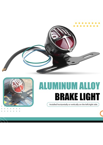 Motosiklet Retro Arka Lambası Miller Stop Lambası Plaka Arka Lambası Braketi Chopper Fren Stop Lambası (Yurt Dışından) indirimleri