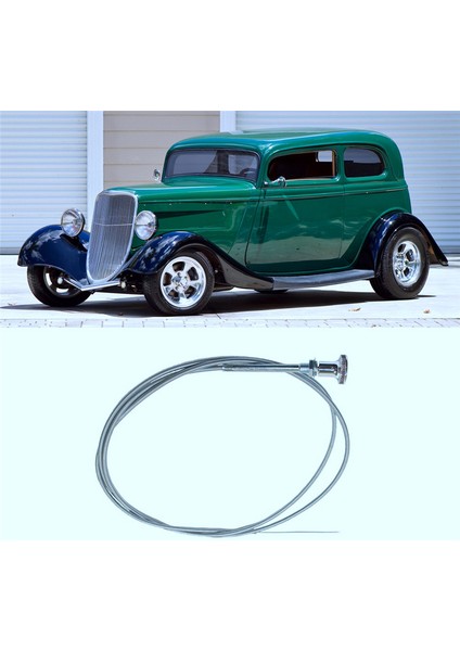Hot Rat Rod Holley Edelbrock Için Krom Evrensel 6 Ft Karbüratör Şok Kablosu Itme Çekme Şok Gaz Kablosu (Yurt Dışından) fiyatları