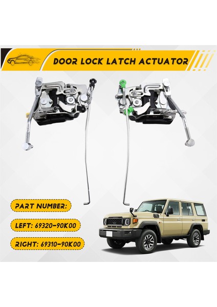Toyota Land Cruiser BJ70 FJ70 LJ70 69320-90K00 69310-90K00 Için 1 Çift Ön Kapı Kilidi Aktüatör Mandalı Mekanizması Takımı (Yurt Dışından) fırsatları