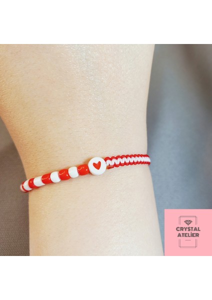 Türkiye Milli Takım Kalpli Boncuk Makrome Taraftar Bileklik – Unisex El Yapımı Ayarlanabilir Kırmızı Beyaz - Türkiye Bileklik - Makrome Bileklik - Kırmızı Beyaz Taraftar Bileklik fiyatları