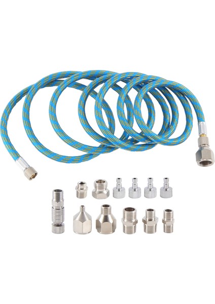 Airbrush Adaptör Seti, Hızlı Çıkarmalı Airbrush Adaptör Kiti, Naylon Örgülü Hava Hortumu, Hava Kompresörü ve Airbrush Hortumu Için (Yurt Dışından)