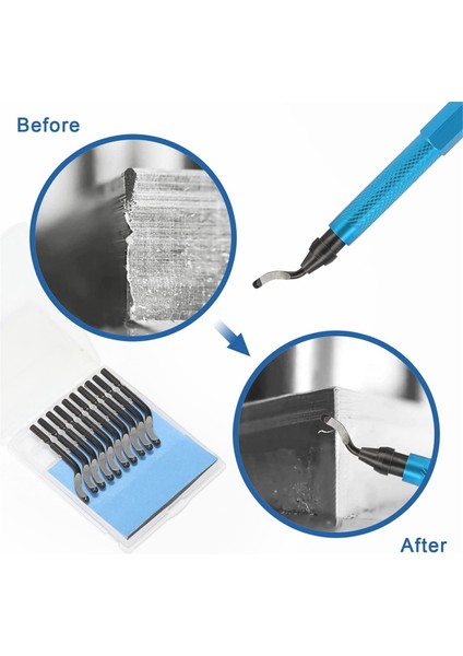 Çapak Alma Alet Seti, Reçine Alüminyum Pirinç Plastik Borular ve Boru Deliği Için 6-1/2 Inç Metal Saplı Pah Kırma Aleti 3D Sanat (Yurt Dışından) fiyatları