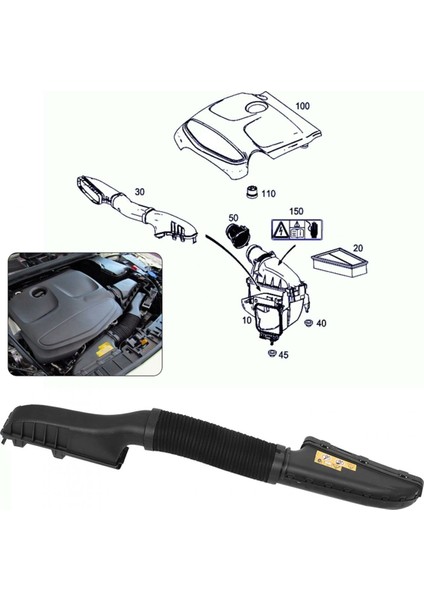Mercedes-Benz CLA250 GLA45 Amg Hava Temizleyicisi Için Motor Hava Giriş Kanalı Hortumu A2700900382 A2700900100 (Yurt Dışından) fiyatları