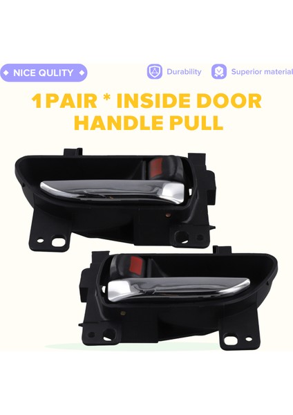Subaru 2015-2021 Wrx Brz Impreza Forester 61051FJ023VH 61051-FJ022VH 61051FJ021 Için 1 Çift Krom Kapı Iç Kolu (Yurt Dışından) fırsatları