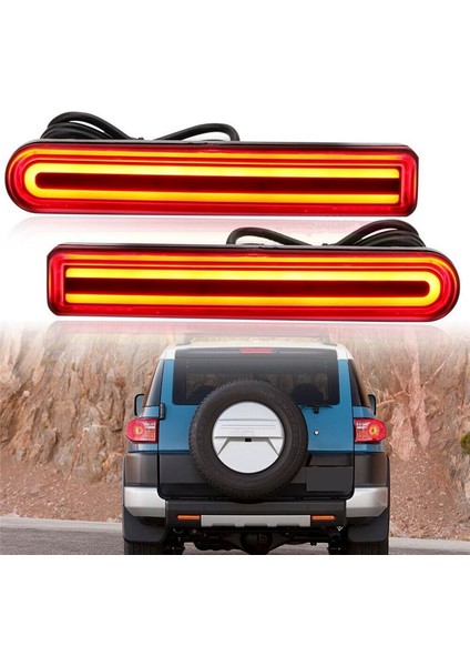 Toyota Fj Cruiser 2007-2017 Abd Versiyonu Için LED Araç Arka Tampon Lambası Reflektör Dönüş Sinyal Lambası Fren Lambası (Yurt Dışından)