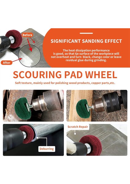 6 Adet Kubbe Tipi Zımpara Mop Parlatma Pedi, Naylon Elyaf Parlatma Tekerleği, 180 Tane ile 320 Tane Karışık (Kırmızı + Yeşil Karışık) (Yurt Dışından) modelleri