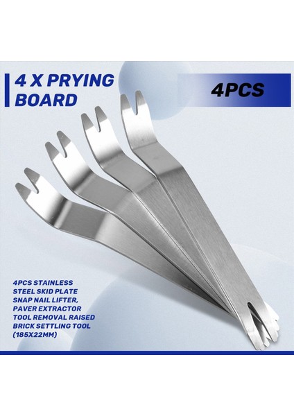 4 Adet Kayar Plaka Çivi Kaldırma Aparatı, Parke Taşı Çıkarma Aleti (185X22MM) (Yurt Dışından) fırsatları