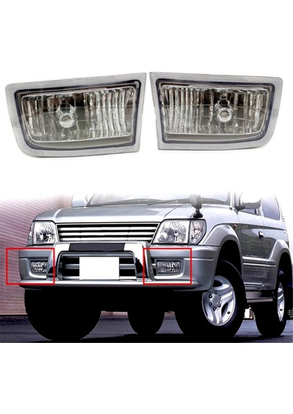 Toyota Land Cruiser Prado FJ90 LC90 1996-2002 Için Araba Sis Farları Ampullü Far Ön Tampon Sürüş Lambası (Yurt Dışından) modelleri