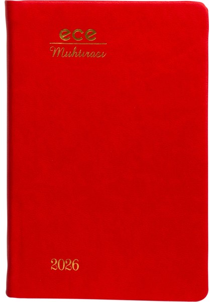 -5D Galata Kırmızı Çizgili Günlük 8,5x13 2026