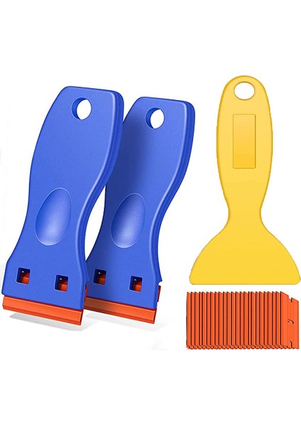 3'lü Jilet Bıçağı Kazıyıcı Alet Çiziksiz Etiket Çıkarma Kazıyıcı (Yurt Dışından)