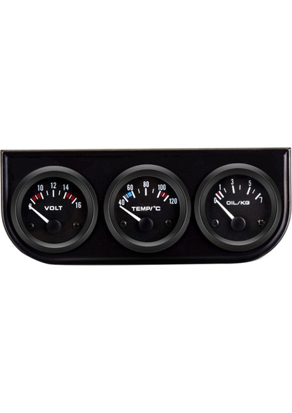 Üçü Bir Arada Araç Göstergesi Su Sıcaklığı Yağ Basıncı Voltaj 2 Inç 52MM Sensörlü Üçü Bir Arada Üçlü Ölçer (Yurt Dışından)
