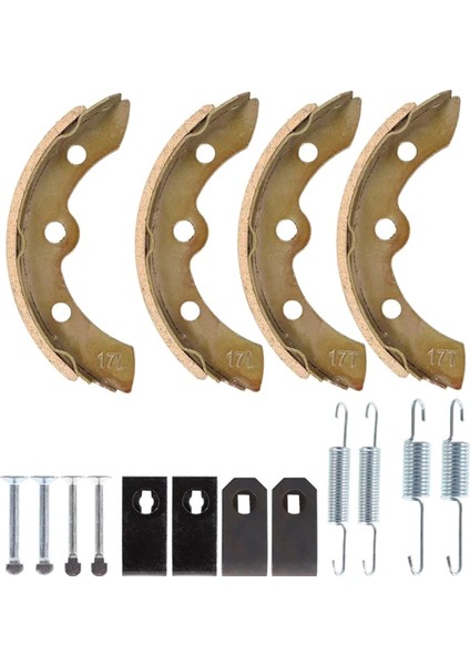 Club Car Ds Benzinli ve Elektrikli Arabalar Için Fren Pabuçları ve Yay Takımı 1995-SONRASI 101823201, 1018163-01, 1011466 (Yurt Dışından)