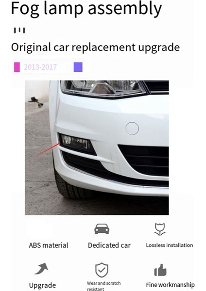5GG941661 Vw Golf 7 Için Ön Tampon Sol Sis Lambası (Yurt Dışından) fiyatları