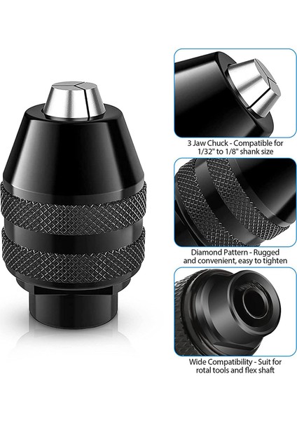 8 Parçalı Pirinç Pens Seti, Anahtarsız Matkap Ucu, Yedek 4485 Pirinç Hızlı Değişim Döner Matkap Somunu Takım Seti (Yurt Dışından) modelleri