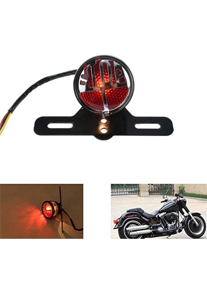 Harley Chopper Bobber Cafe Racer Için Motosiklet LED Retro Arka Lambası Miller Stop Arka Lambası Plaka Arka Lambası (Yurt Dışından) modelleri