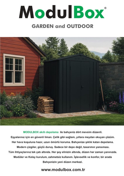 METAL BAHÇE DEPOLAMA EVİ (182X140X220) SİYAH modelleri