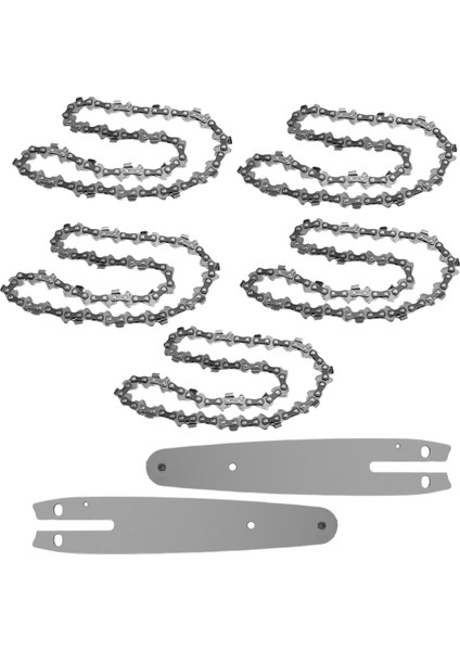 5 Adet 6 Inç Mini Testere Zinciri ve 2 Adet Yedek Testere Zinciri Çubuğu Akülü Elektrikli Taşınabilir Mini Testere Için (Yurt Dışından) fırsatları