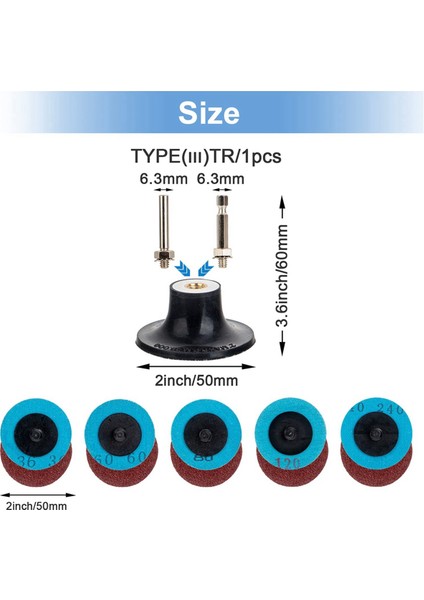 40 Parça Hızlı Değişim Disk Seti, 1/4 Inç Tutucu ile 2 Inç A/o Zımpara Diskleri, Taşlama Makinesi Için Yüzey Hazırlama Diskleri (Yurt Dışından) fiyatları