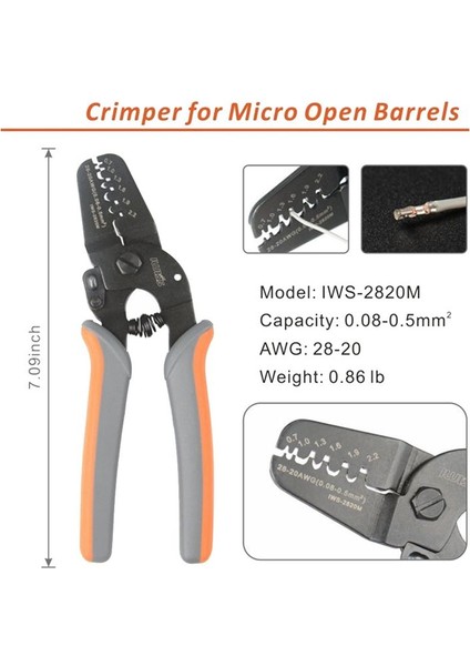 Iwıss IWS2820 Sıkma Jst1.0 Dupont Terminal 2.0 Terminal Pensesi (Yurt Dışından) fiyatları