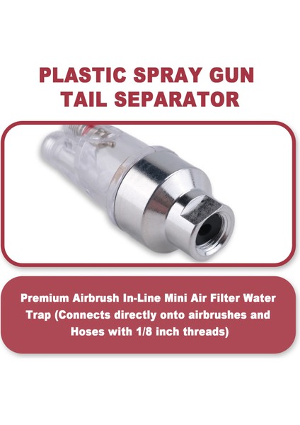 Hortum Boya Bağlantı Parçaları Aırbrush Mini Hava Filtresi Nem Su Tutucu 1/8 Inç Alet Seti (Yurt Dışından) fırsatları