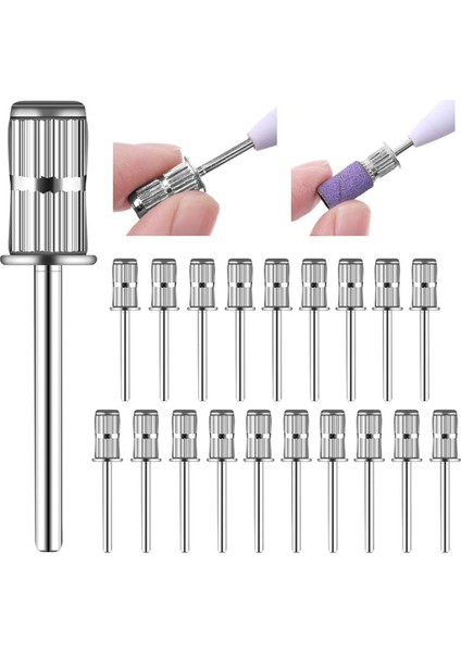 Mandrel Tırnak Matkabı Ucu, Tırnak Matkabı Için 20 Adet Zımpara Ucu, 3/32 Inç Zımpara Bandı Şaftı Yedek Tırnak Matkabı Ucu (Yurt Dışından) fiyatları