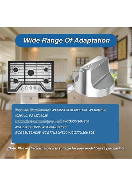 Adet W11366438 Fırın Ocağı Düğmesi Montajı Whirlpool Düğmesi W11084623 AP6888134 W11084623 Ocak Düğmeleri Için Yedek (Yurt Dışından) fırsatları