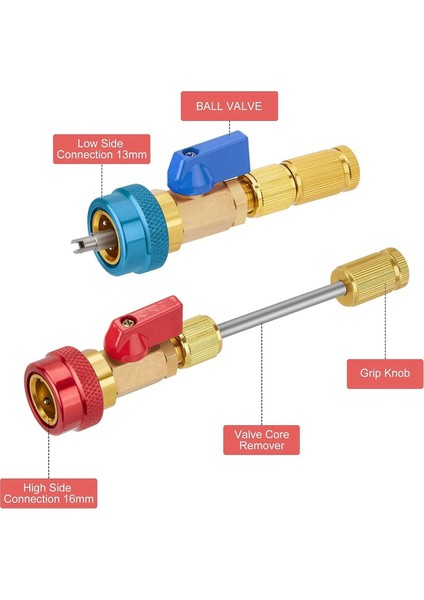 R134A Vana Çekirdeği Hızlı Sökme Aleti Soğutucu Klima Için Yüksek/düşük Basınçlı Vana Çekirdeği Sökme Aleti (Yurt Dışından) fiyatları