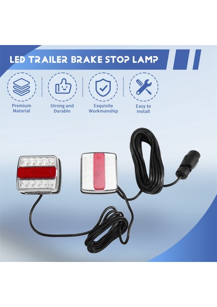 7 Pinli LED Römork Fren Lambası 10 M Kablo (Yurt Dışından) fırsatları