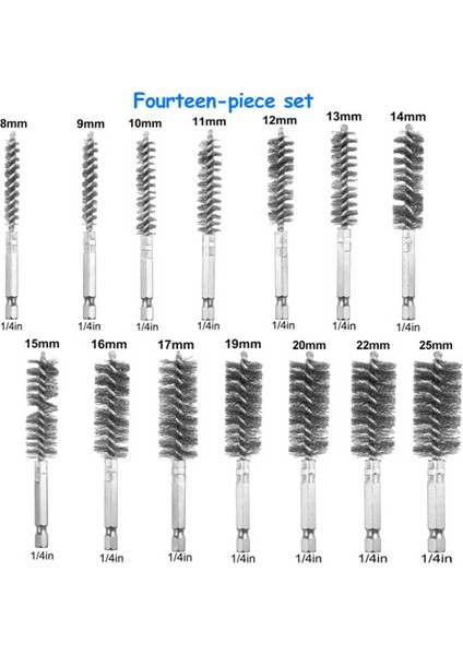 17 Parça Tel Fırça Seti, Endüstriyel Tel Fırçalarla 14 Boyutta Matkap Darbeli Sürücü Için Tel Delik Fırçası (Yurt Dışından) fırsatları