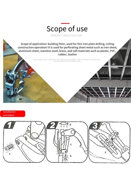 16 Adet Sac, Bakır, Alüminyum, Demir, Deri, Plastik, Manuel Delme Pensesi, Delik Açma Pensesi Takım Seti (Yurt Dışından) modelleri
