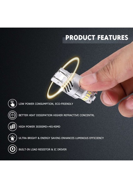 Adet Araba T20 7440 W21W LED Canbus Geri Vites Lambası 7443 LED Ampul Arka Fren Sinyal Lambası 6000K Süper Parlak Lamba (Yurt Dışından) modelleri
