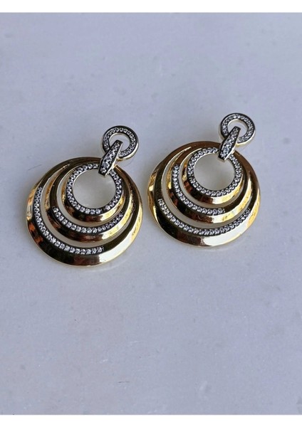 Zirkon Taşlı Gold Renkli Küpe fiyatları