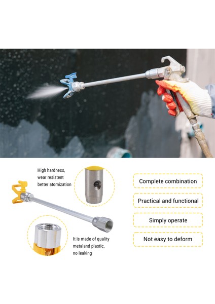 4 Parçalı Havasız Boya Püskürtme Alet Seti 11,8 Inç Uzatma Çubuğu, 517 Püskürtme Ucu ve Nozul Ucu Koruyucusu (Yurt Dışından) fırsatları
