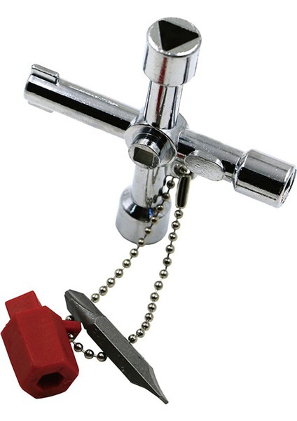 2 Adet Evrensel Anahtar Anahtarı 4'ü 1 Arada Kontrol Kabini Anahtarı, Su Elektrik Sayacı Radyatör Asansörü Için Kare Üçgen Anahtar (Yurt Dışından) modelleri