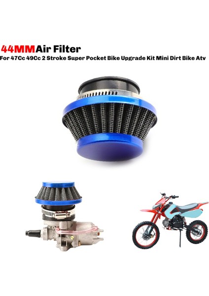 47/49CC Cep Bisikleti Için 44 mm Hava Filtresi Mavi (Yurt Dışından) fırsatları