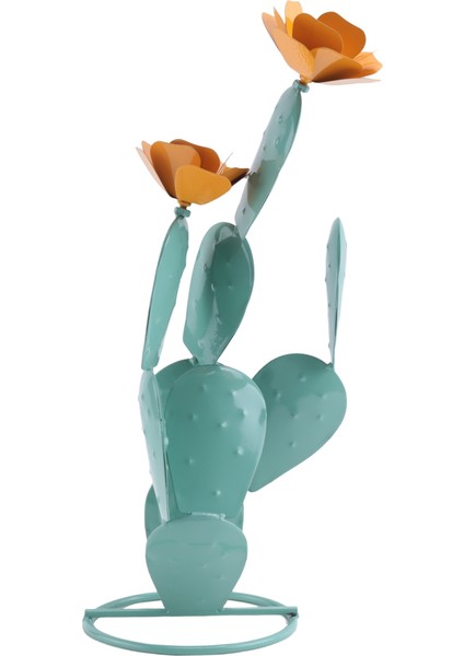 Metal Dikenli Armut Kaktüsü Bahçe Sanatı Hediyeleri - Kaktüs Heykeli Çöl Dekoru, Çiçekli Metal Kaktüs, Mavi Metal Bitki Dekoru (Yurt Dışından) fiyatları