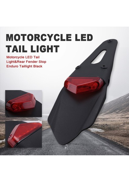 Motosiklet LED Arka Lambası ve Arka Çamurluk Stoperi Enduro Arka Lambası Arka Çamurluk Stoperi Cr Exc Wrf 250 400 426 450 Siyah (Yurt Dışından) fırsatları