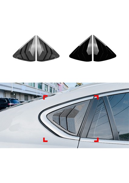 Bmw X6 F16 2015-2019 Parlak Siyah Için Araç Arka Cam Panjur Kapağı Kaplaması Pencere Panjuru Yan Havalandırma Kaplaması (Yurt Dışından) fiyatları