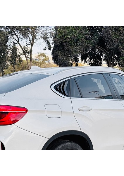 Bmw X6 F16 2015-2019 Parlak Siyah Için Araç Arka Cam Panjur Kapağı Kaplaması Pencere Panjuru Yan Havalandırma Kaplaması (Yurt Dışından) modelleri
