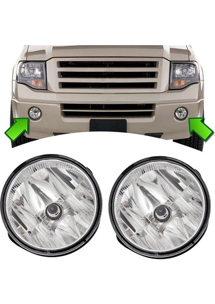 Ford Expedition 2007-2014 Ranger Pickup Kamyon Için 2 Adet Ön Tampon Sis Lambası Gri Lens Buğu Giderici Lambası AL1Z15200A 7L1Z15200A (Yurt Dışından) fırsatları