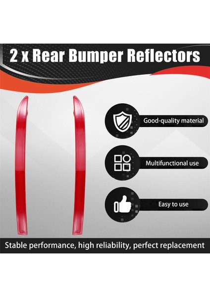 Volkswagen Tiguan Araba Kırmızı Plastik Arka Tampon Reflektörleri (Yurt Dışından) fırsatları