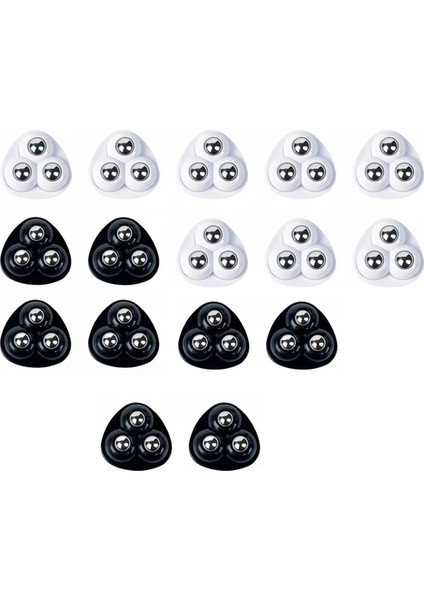 16 Adet Metal Mini Döner Tekerlekler Kendinden Yapışkanlı Tekerlekler 360 Derece Döner Kendinden Yapışkanlı Kasnak (Yurt Dışından)