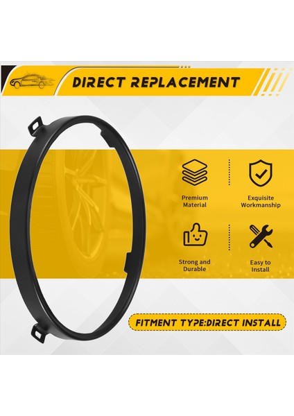 Jeep Wrangler Jk Tj 07-17 7 Inç LED Far Yuvarlak Halka Montaj Braketi Için 2 Adet Far Montaj Lambası Tutucu Siyah (Yurt Dışından) indirimleri