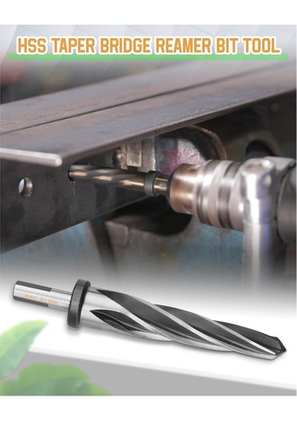 1/2 Inç Şaftlı 7/8 Inç Matkap Köprüsü/inşaat Rayba Ucu M2 Hss Konik Mandrenli Rayba Ucu Aracı Çelik Metal Için (Yurt Dışından) modelleri