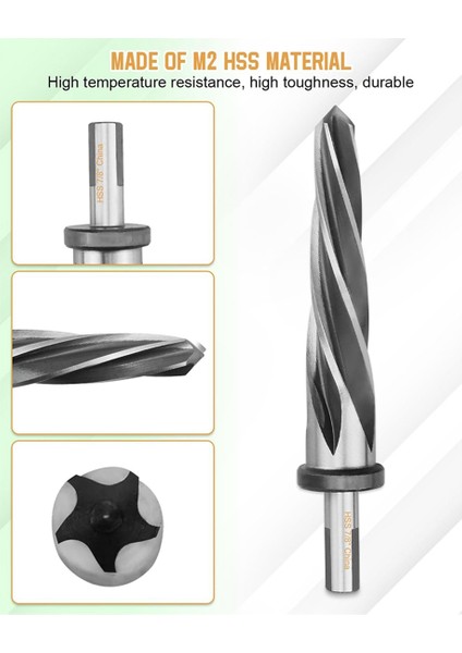 1/2 Inç Şaftlı 7/8 Inç Matkap Köprüsü/inşaat Rayba Ucu M2 Hss Konik Mandrenli Rayba Ucu Aracı Çelik Metal Için (Yurt Dışından) fırsatları