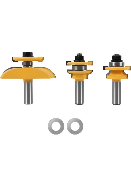 Adet 1/2 Inç Saplı Ray ve Bıçak Kesici Panel Dolap Freze Uçları Seti Freze Kesici Elektrikli Aletler Kapı Bıçağı Ahşap Kesici (Yurt Dışından) fiyatları